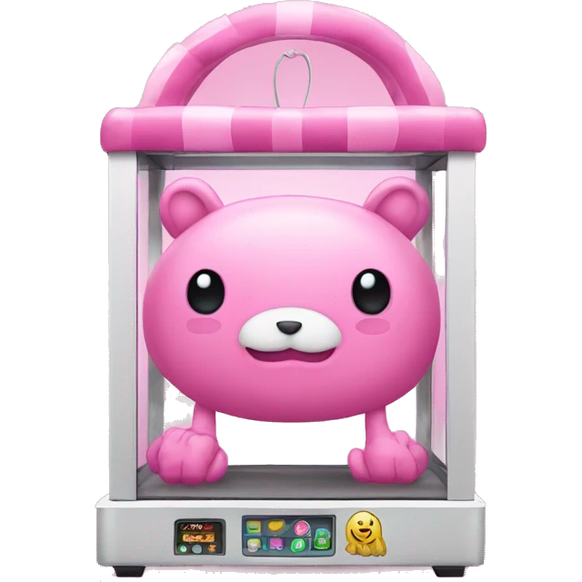 a pink claw machine  emoji