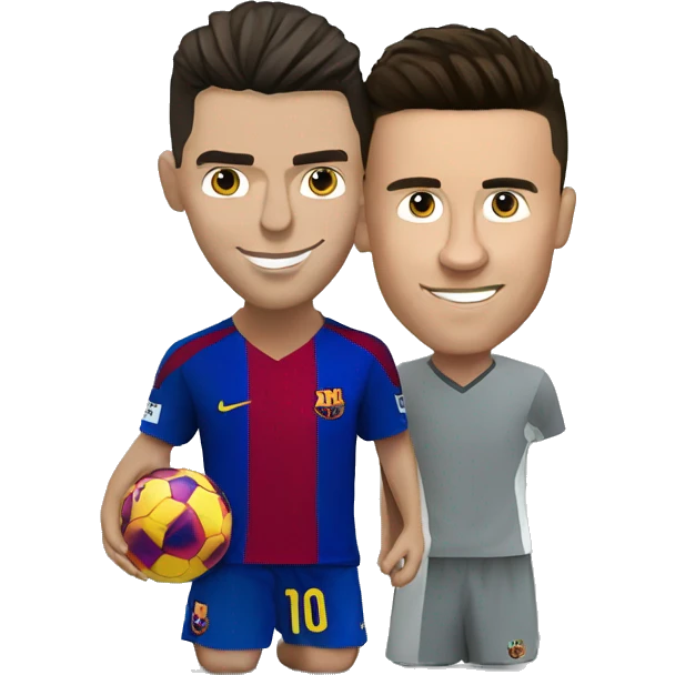 ronaldo with messi emoji
