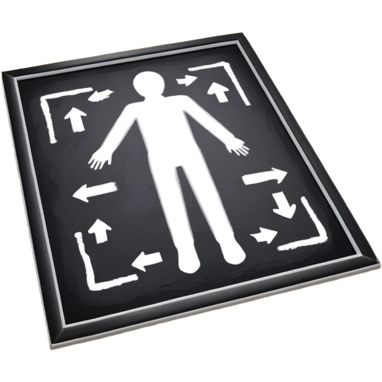 crime scene body drawing with white chlak on the floor emoji