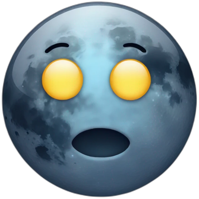 sweaty moon emoji emoji