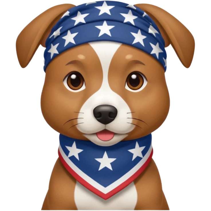 Patriotic dog emoji