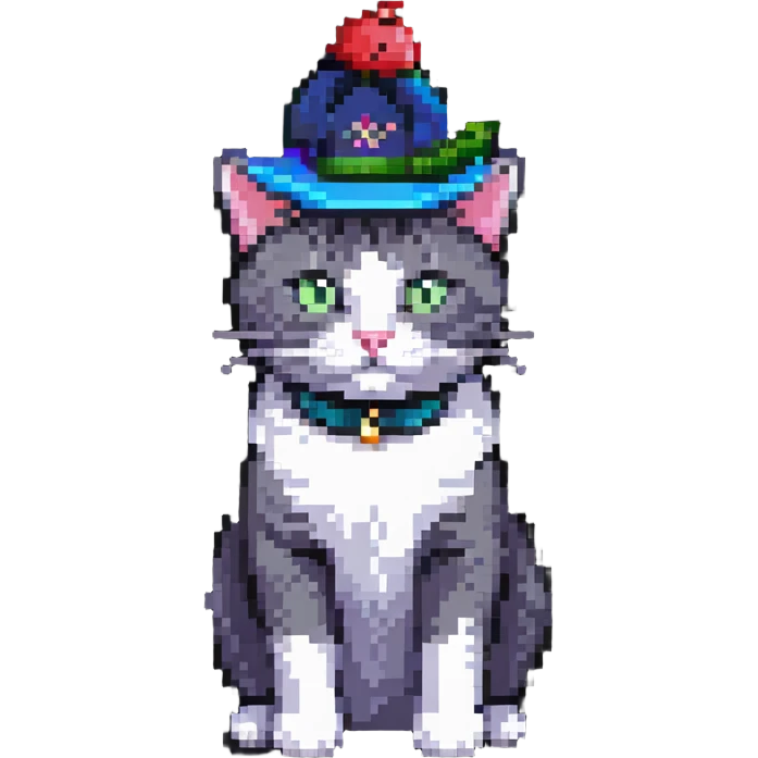 cat wearing a hat emoji