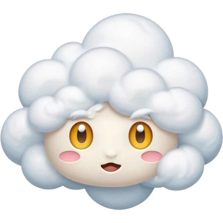 large White Cloud, eyes emoji