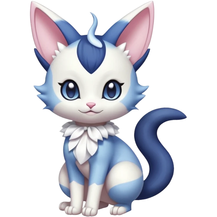 Cute Glamorous Adorable Kawaii Royal Elegant Tall Pretty Beautiful Skitty-Meowstic-Gorebyss-Pokémon (full body) emoji