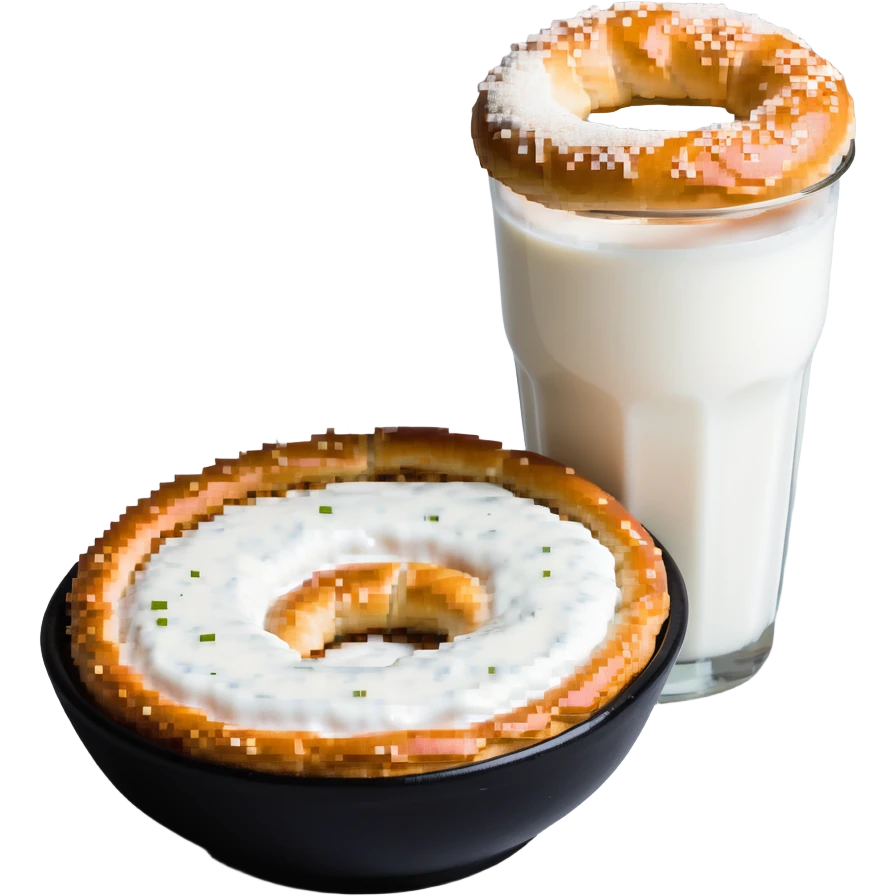 ayran and simit together emoji