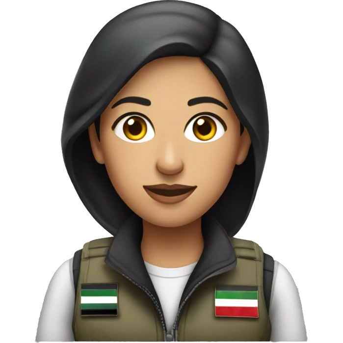 Female Palestinian Journalist Wearing PRESS vest emoji