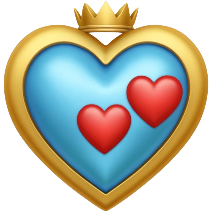 corazon celeste con destellos emoji