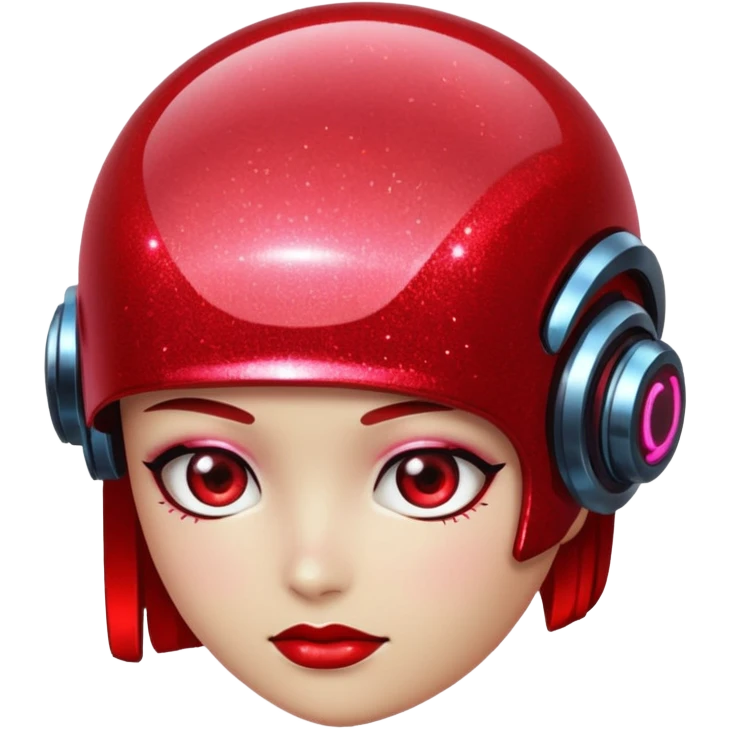 red glitter cyberpunk shine emoji