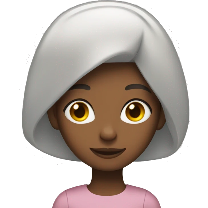 Girl with cat on her head emoji