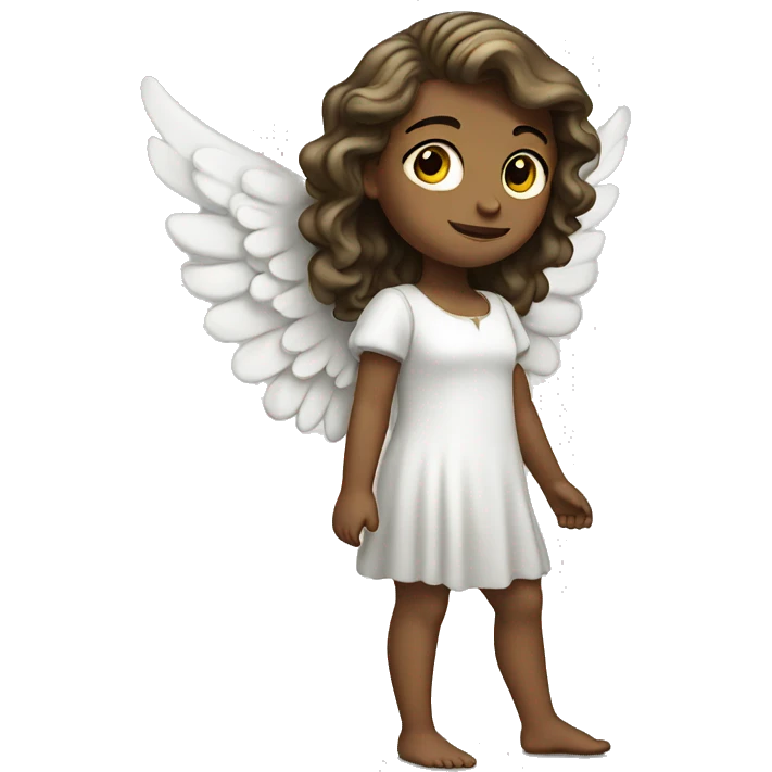 Girl angel standing left emoji