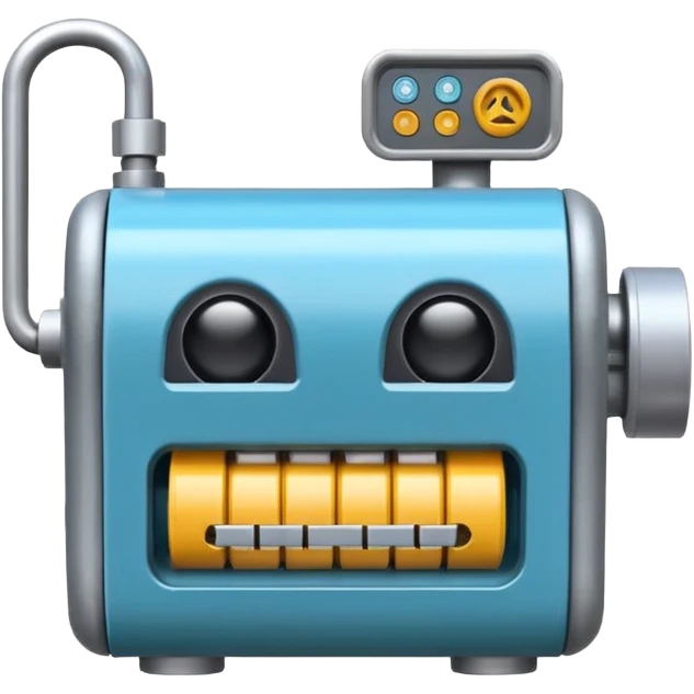 Crea un emoji de una maquina que sea una picadora de plastico emoji