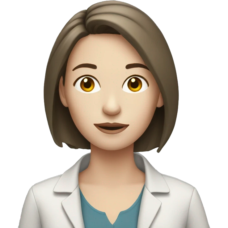 Pale brunette woman with tablet emoji