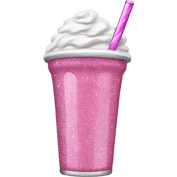 Pink Shake with glitter emoji