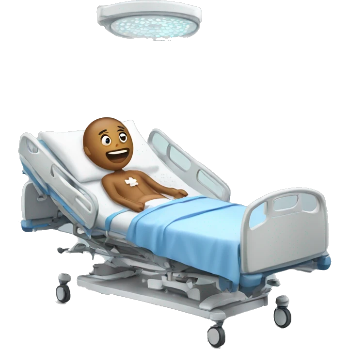 patient in a hospital bed emoji