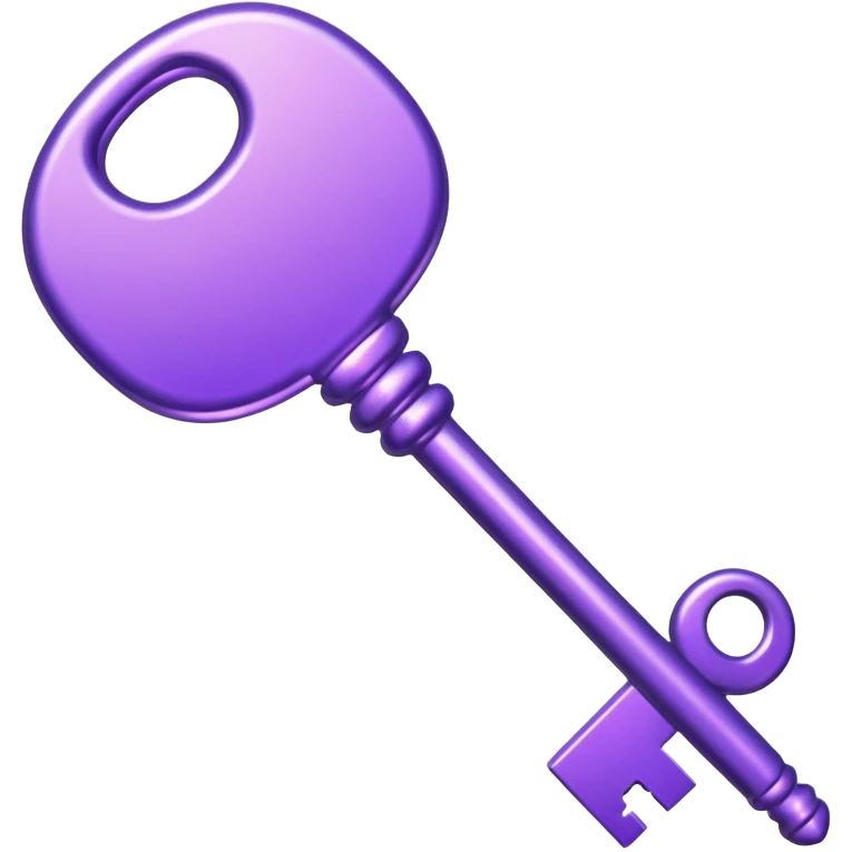 glitter purple key emoji