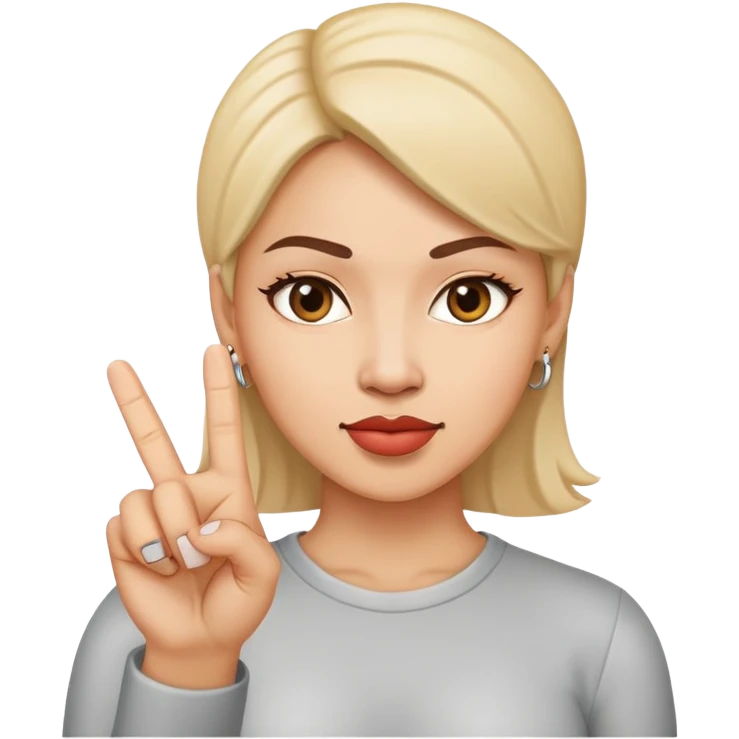 woman with middle finger emoji