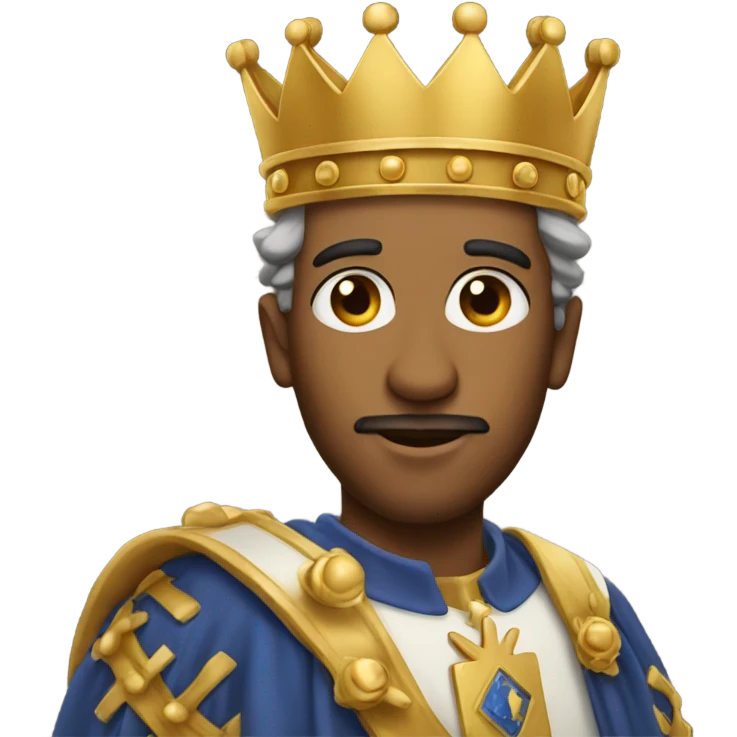 King holding the letter W emoji