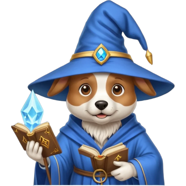 Dog wizard emoji