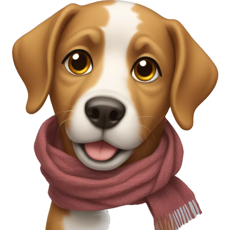 Dog with scarf emoji