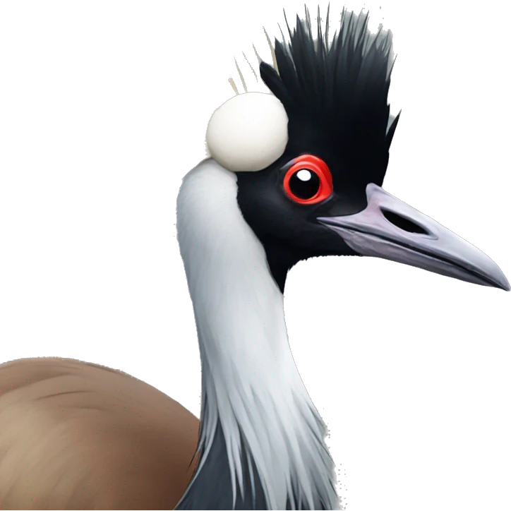 Black crowned crane emoji