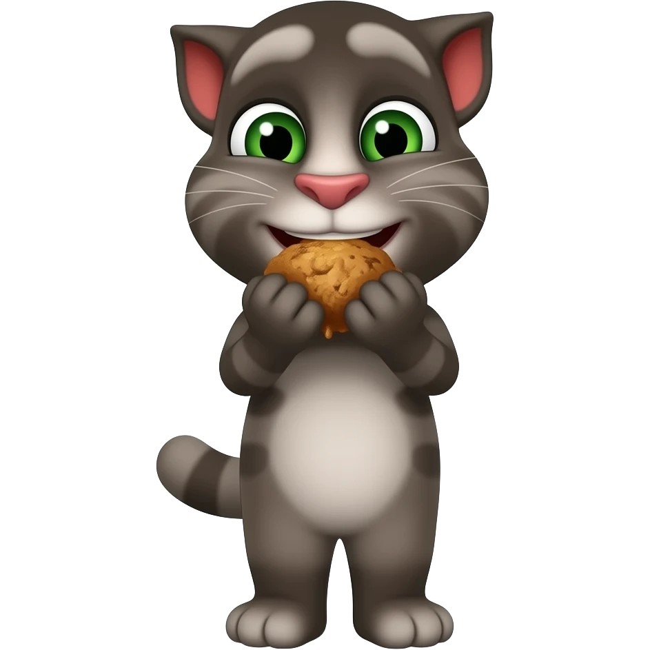 Talking Tom eat caca emoji