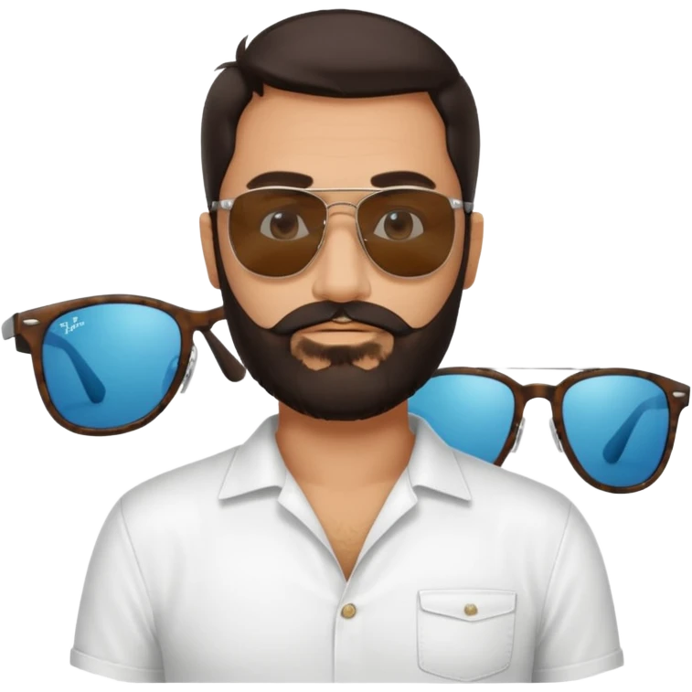 Mediterranean looking guy (beard and dark hair) on his 40's stamding next to his X4M competition wearing rayban glasses  emoji