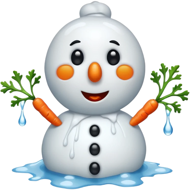melting snowman emoji