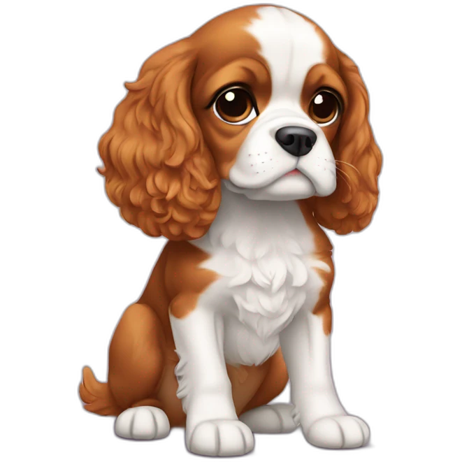 cavalier puppy doesn’t care emoji