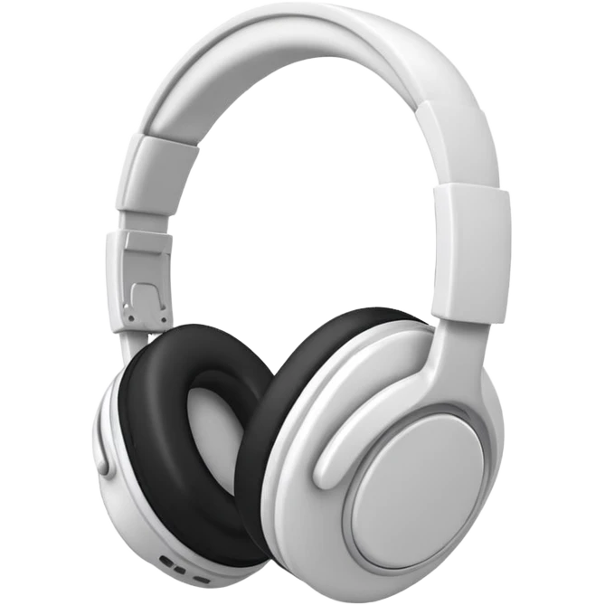 full size white headphones emoji