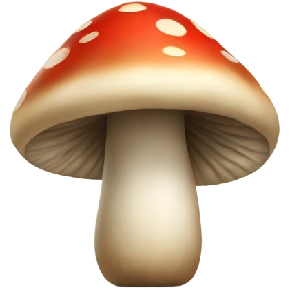Mushroom wit arms and legs and a face emoji
