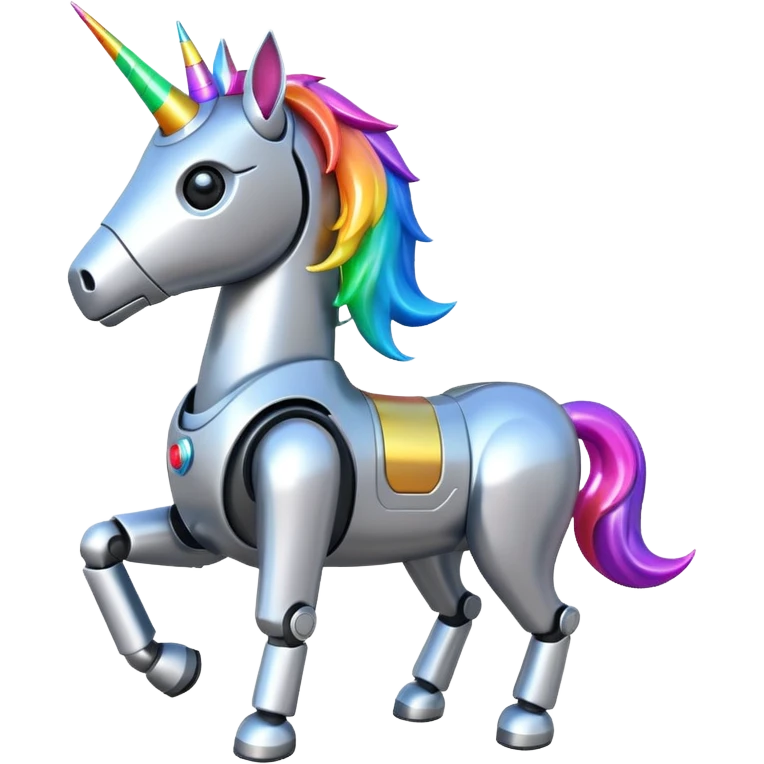 Robot laser unicorn emoji