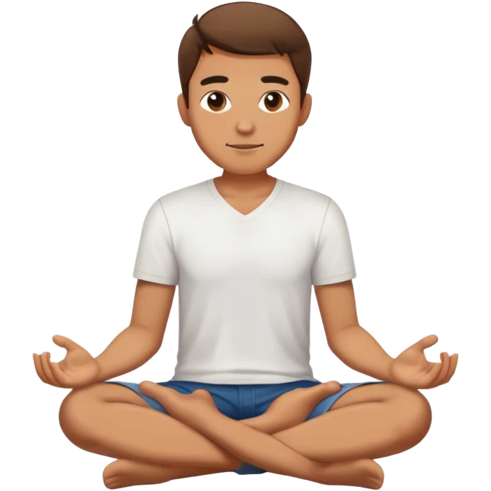man sitting cross-legged on the floor emoji