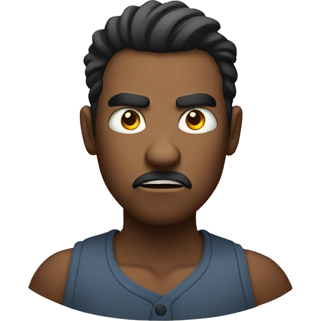 angry but confuesed at someone  emoji