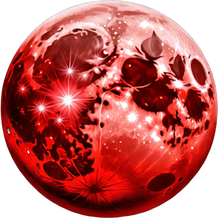 Blood red full moon emoji