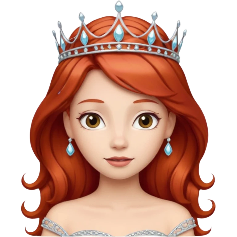 Sexy red hair princess emoji