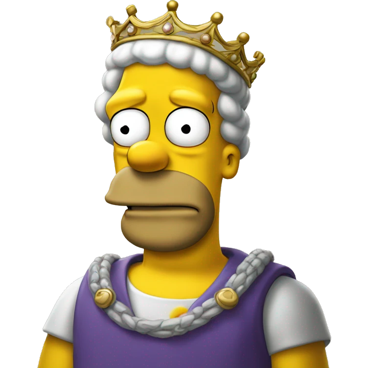Homer Simpson with a crown emoji