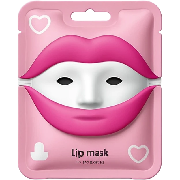 lip mask packaging emoji