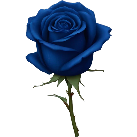 real dark blue rose emoji