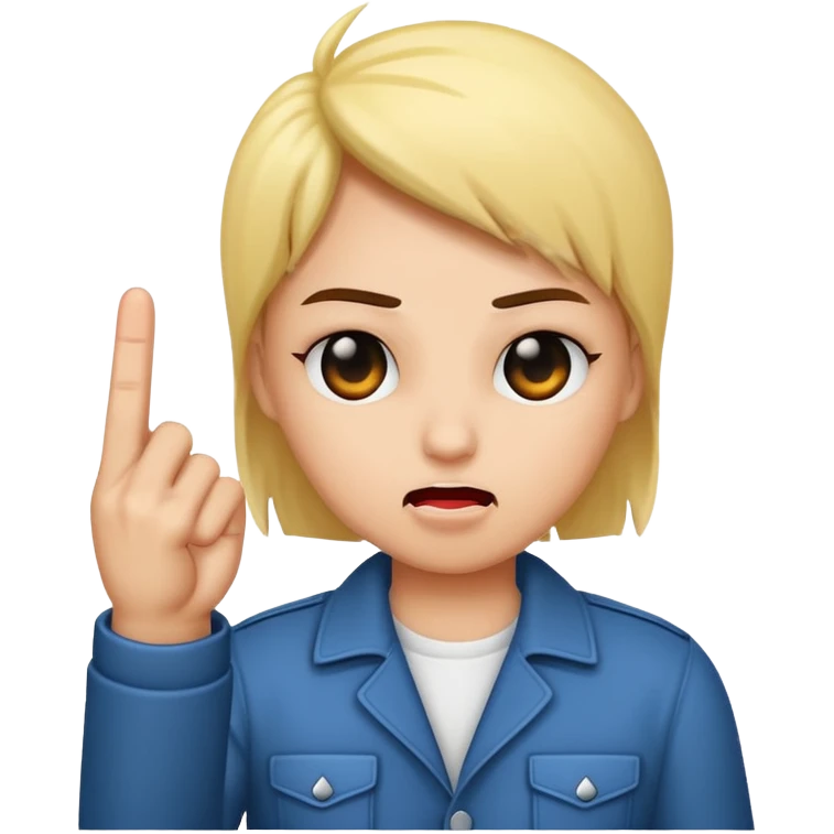 A baddie showing middle finger  emoji