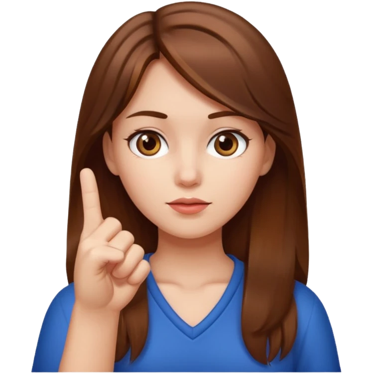 Girl with middle finger emoji