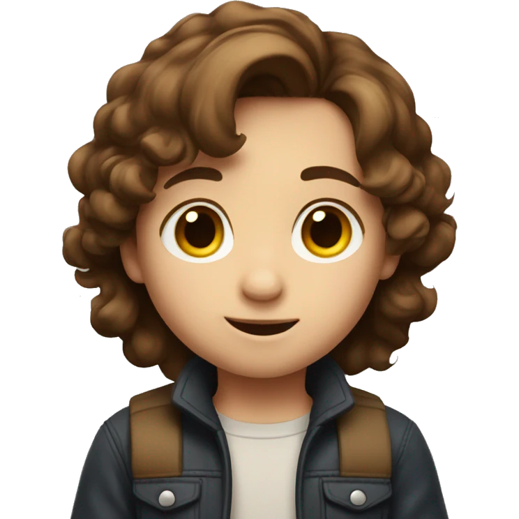 A 4 year old boy with brown hair emoji