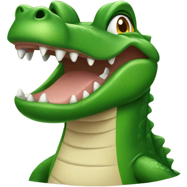 Smiling alligator  emoji