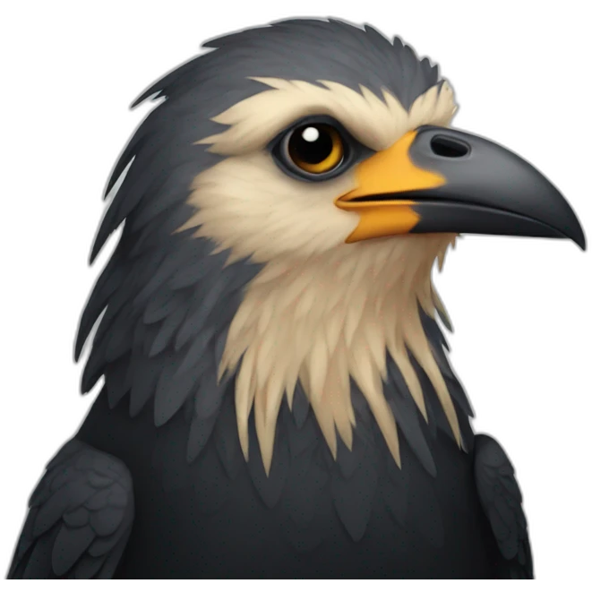 crow with blond hair emoji