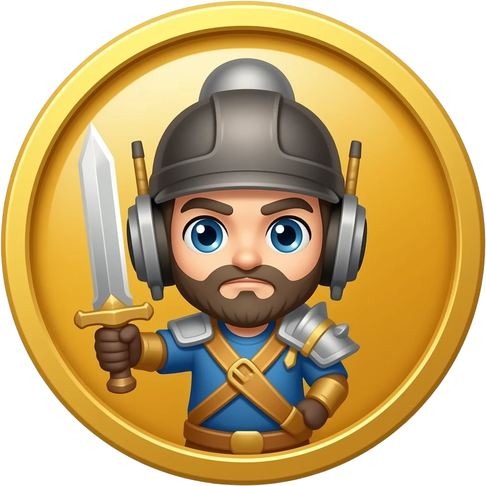 create me a character themed coin for a currency for a discord server related to the game steal a character emoji