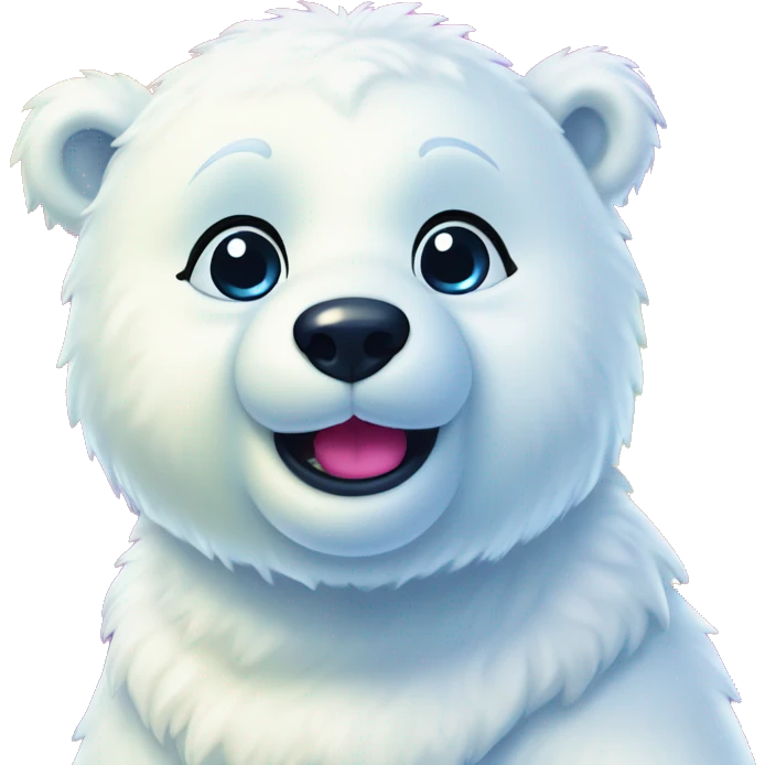 lisa frank polar bear full emoji