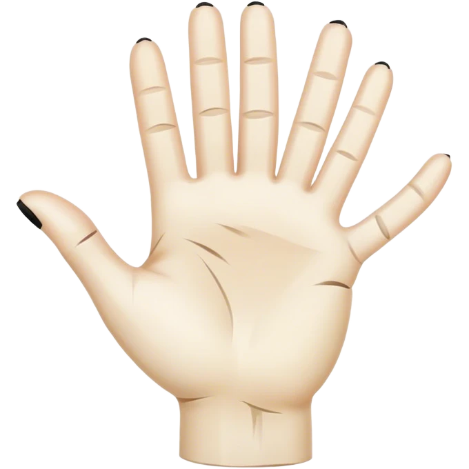 like hand showing okay made of white birch with black marks emoji