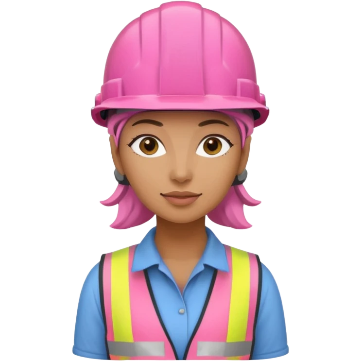 construction worker woman pink helmet emoji