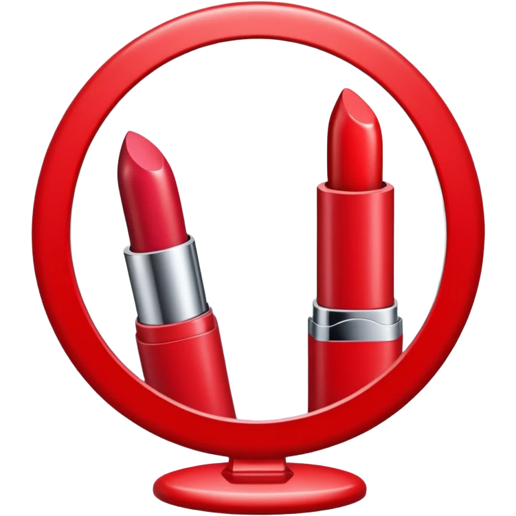 Lipstick on mirror emoji