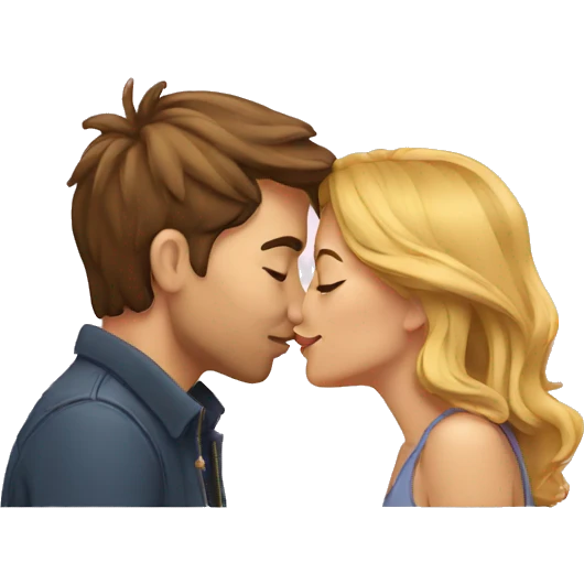 Kissing couple emoji
