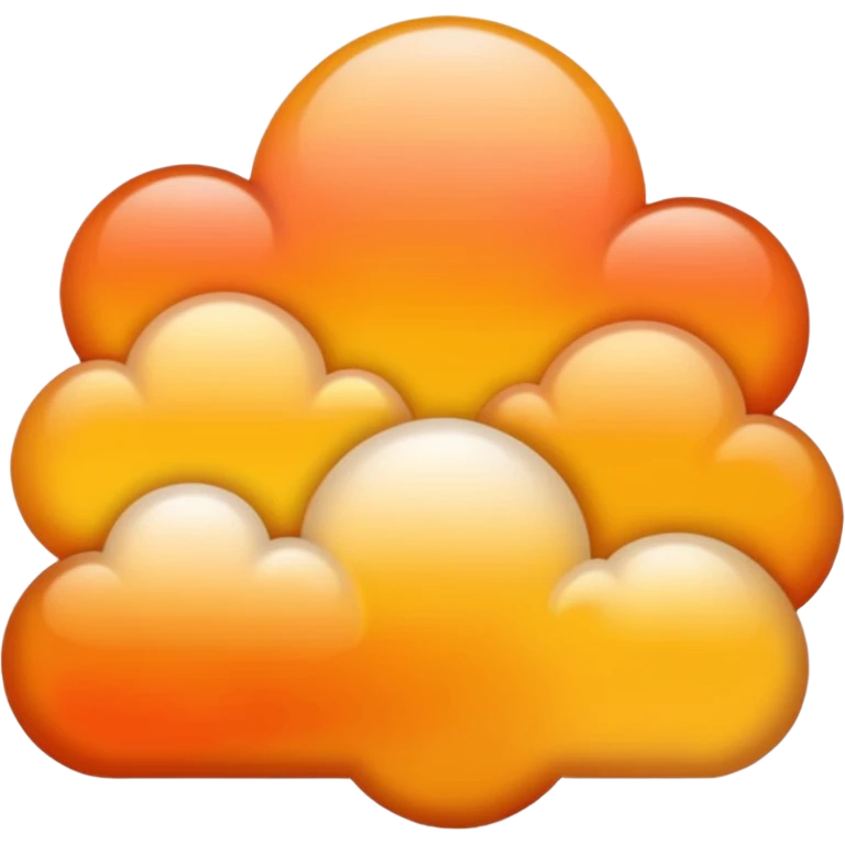 A golden sunset cloud with warm gradient tones. emoji